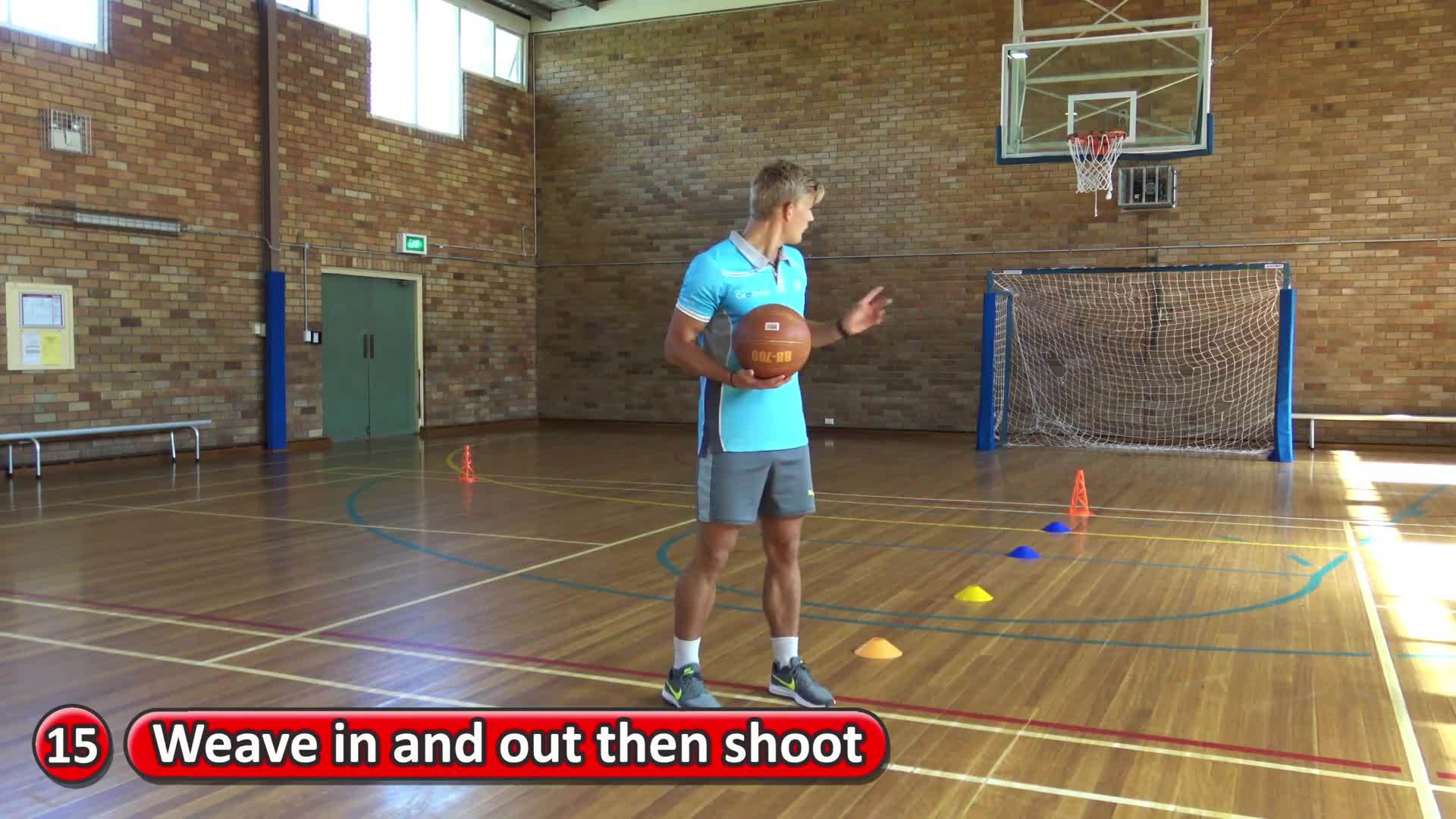 Relay race: Basketball › Weave & shoot | Teaching fundamentals of PE (K-3)